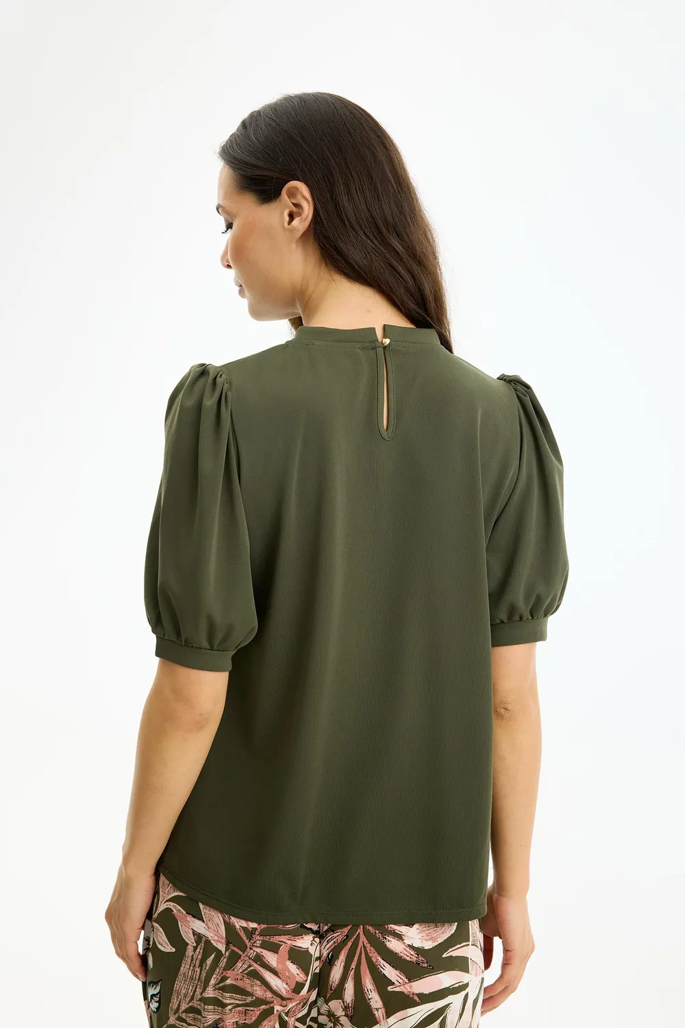 IN FRONT Grazia bluse korte ærmer jersey