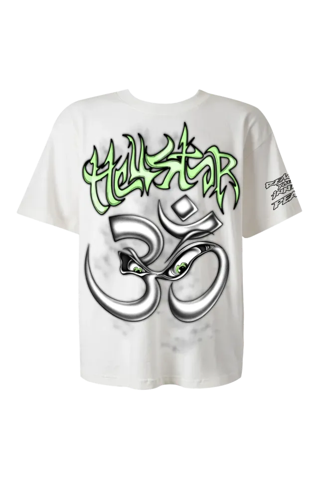 Hellstar Reach Your Inner Peace Om t-shirt hvid bomuld