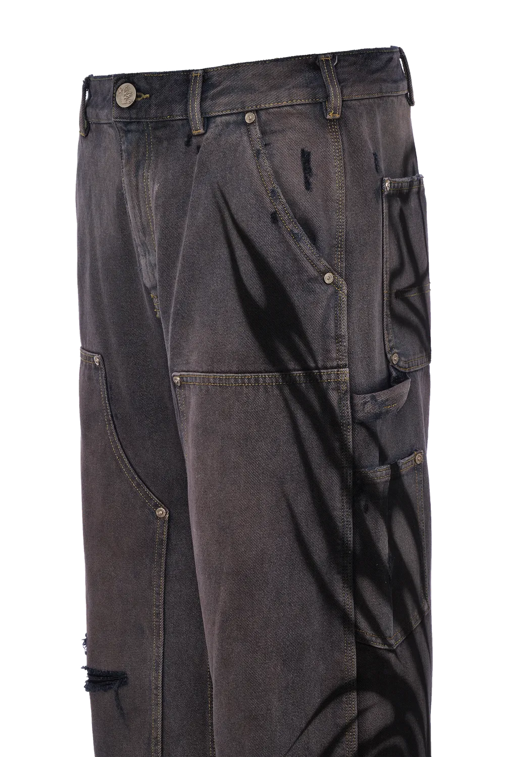 Hellstar Black Denim Ripped jeans sort onesize