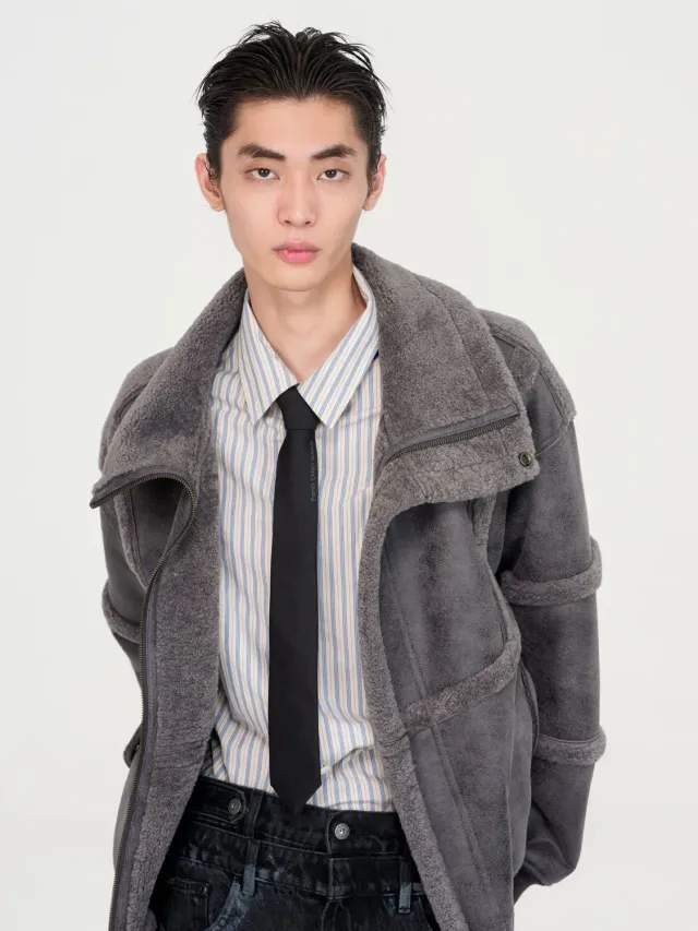 Feng Chen Wang Reversible Shearling jakke vendbar M
