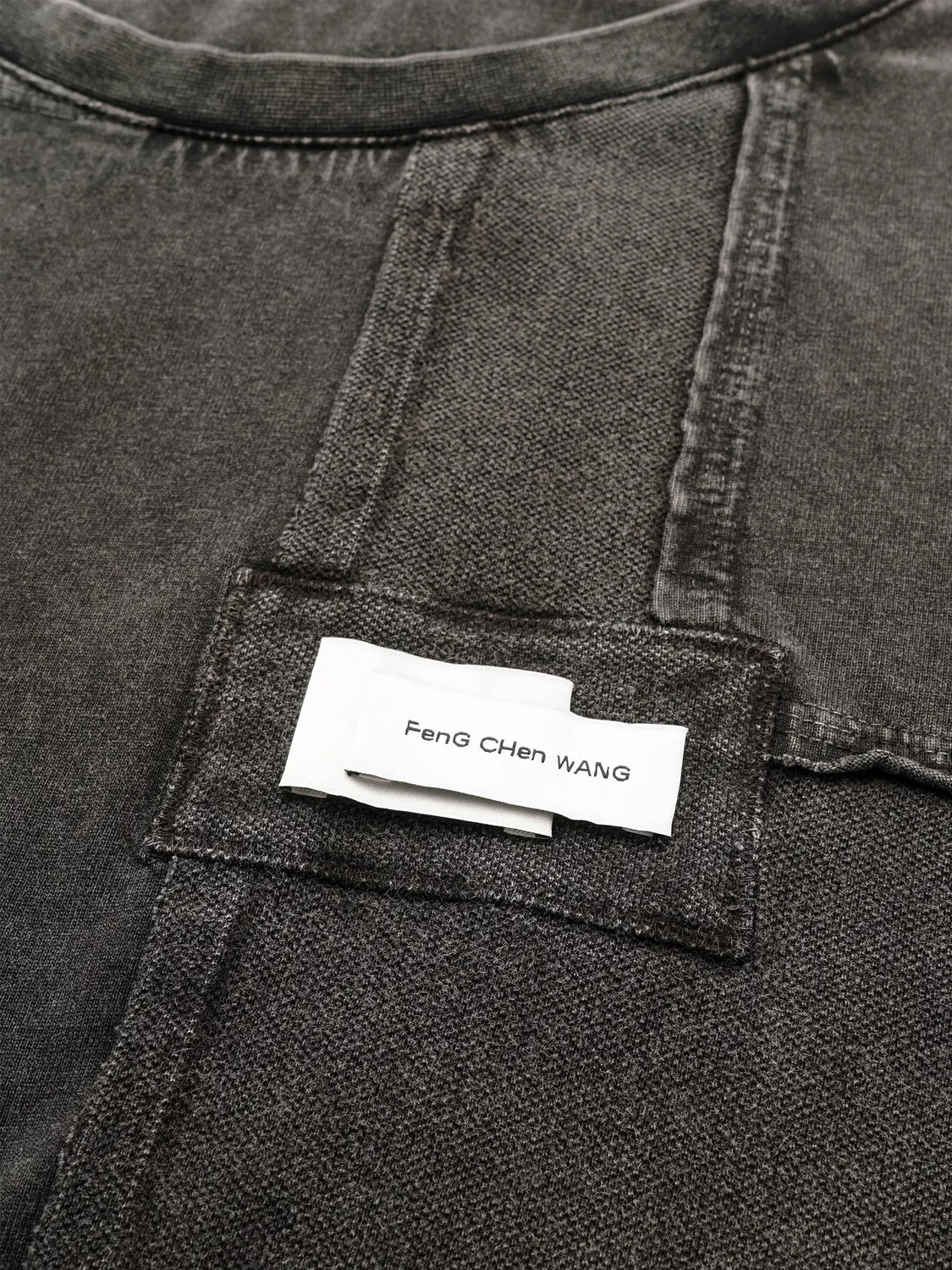 Feng Chen Wang sweatshirt patchwork mørk