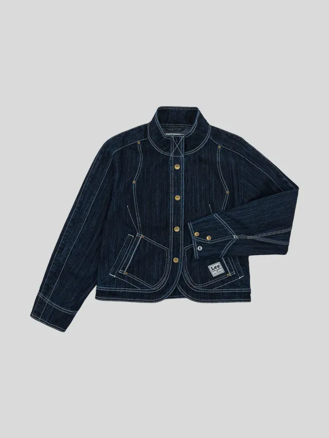 Feng Chen Wang x Lee 91B denimjakke mørk denim