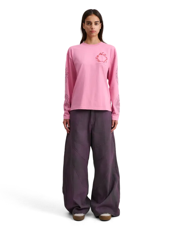 Alis Joshua langærmet t-shirt pink bomuld grafik