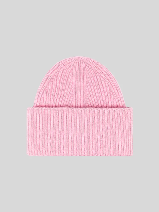 Laneus Cashmere Hue Rosa Ribstrik Unisex