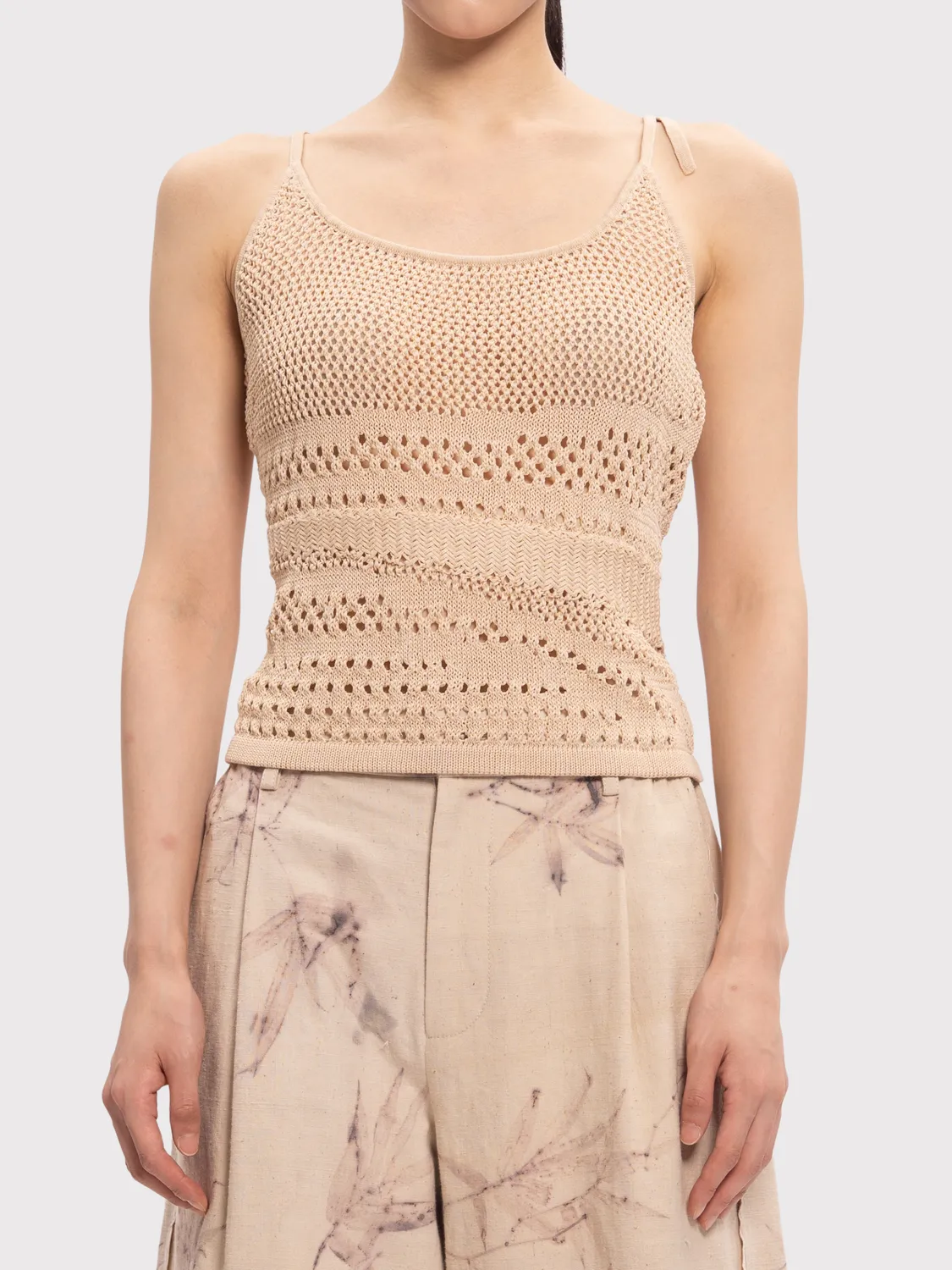 Feng Chen Wang Bamboo strikvest med bindebånd