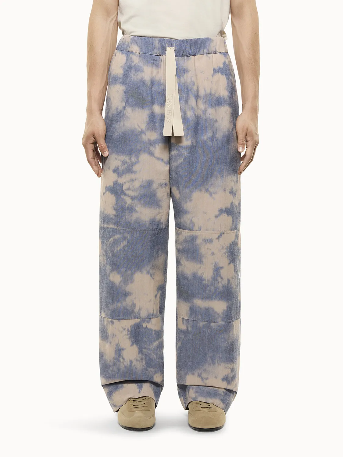 Laneus Tie Dye bukser blue/blue bomuld