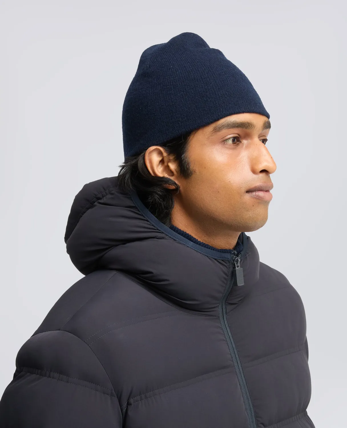 Aspesi uld cashmere yak hue navy glatstrik