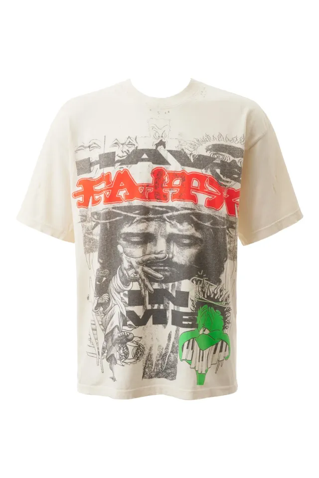 Hellstar Have Faith t-shirt hvid vintage