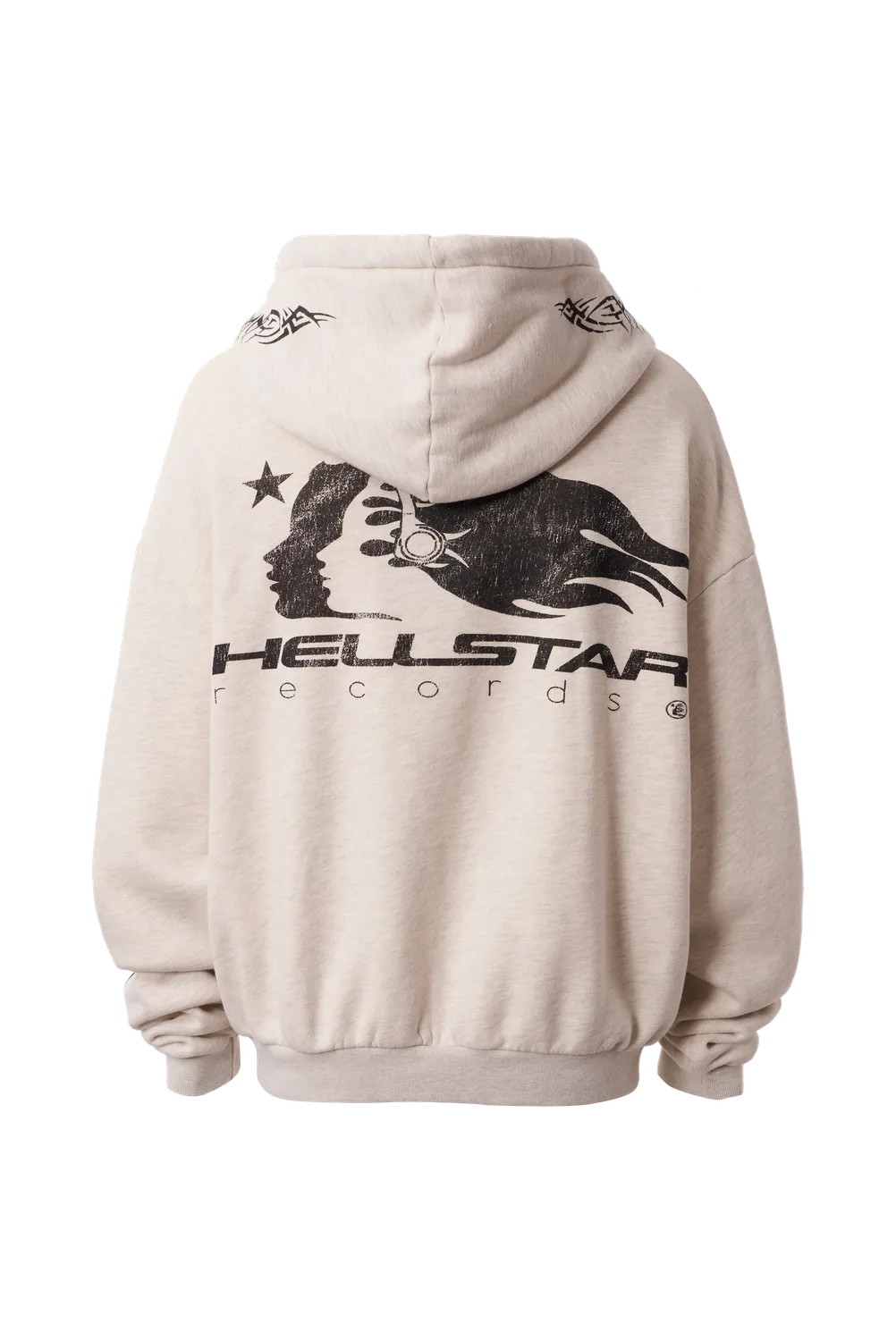 Hellstar Moshpit zip hoodie oatmeal fleece
