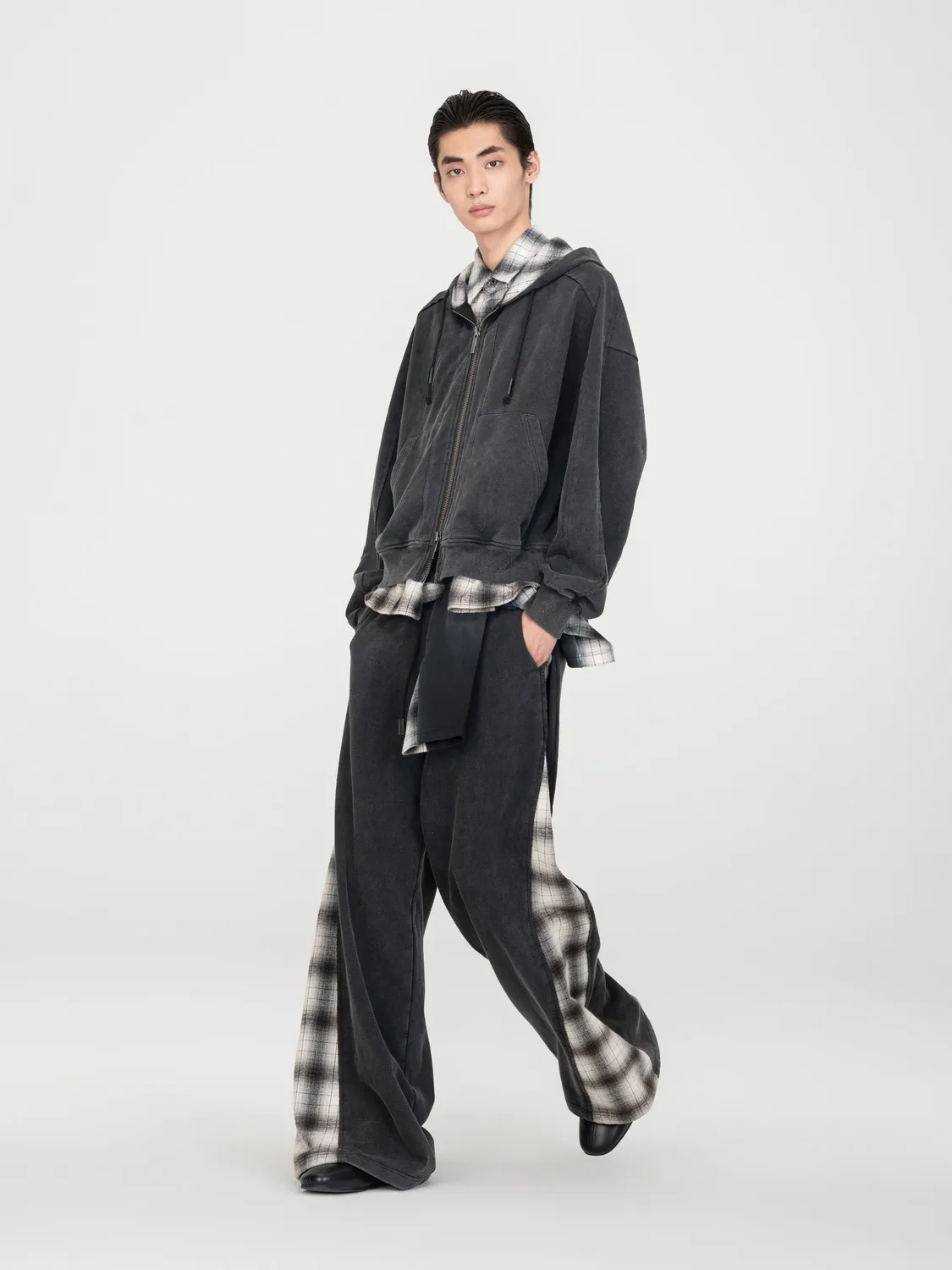 Feng Chen Wang Black Two-in-One jeans sorte afslappede