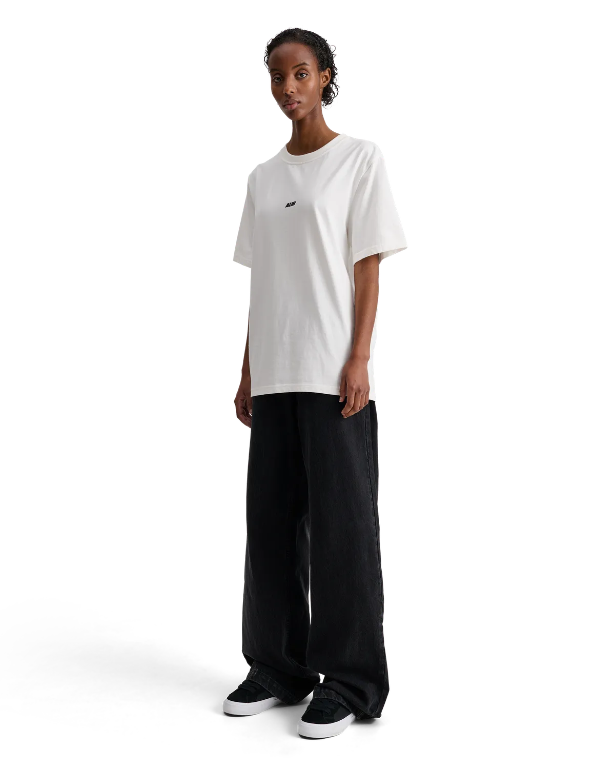 Alis Jeron Essential t-shirt hvid cropped bomuld