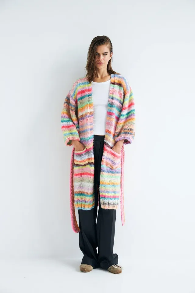 DAWNXDARE FLORENCE cardigan 900 multi med bælte