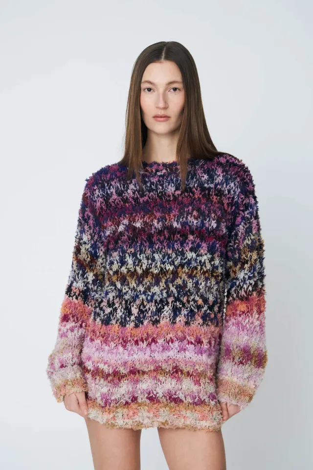 DAWN x DARE Savannah pullover 900 multi pelsstrik uld