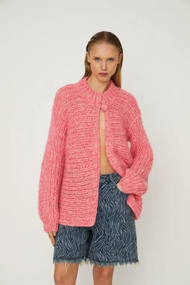 Dawnxdare Barker 219 Super Pink cardigan chunky