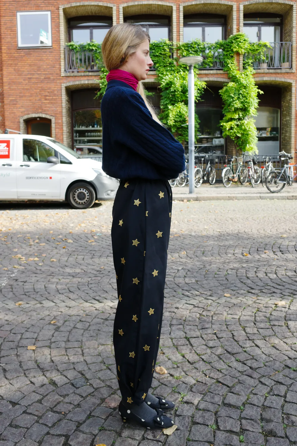 Caro Editions Coco bukser navy guldstjerner bomuld