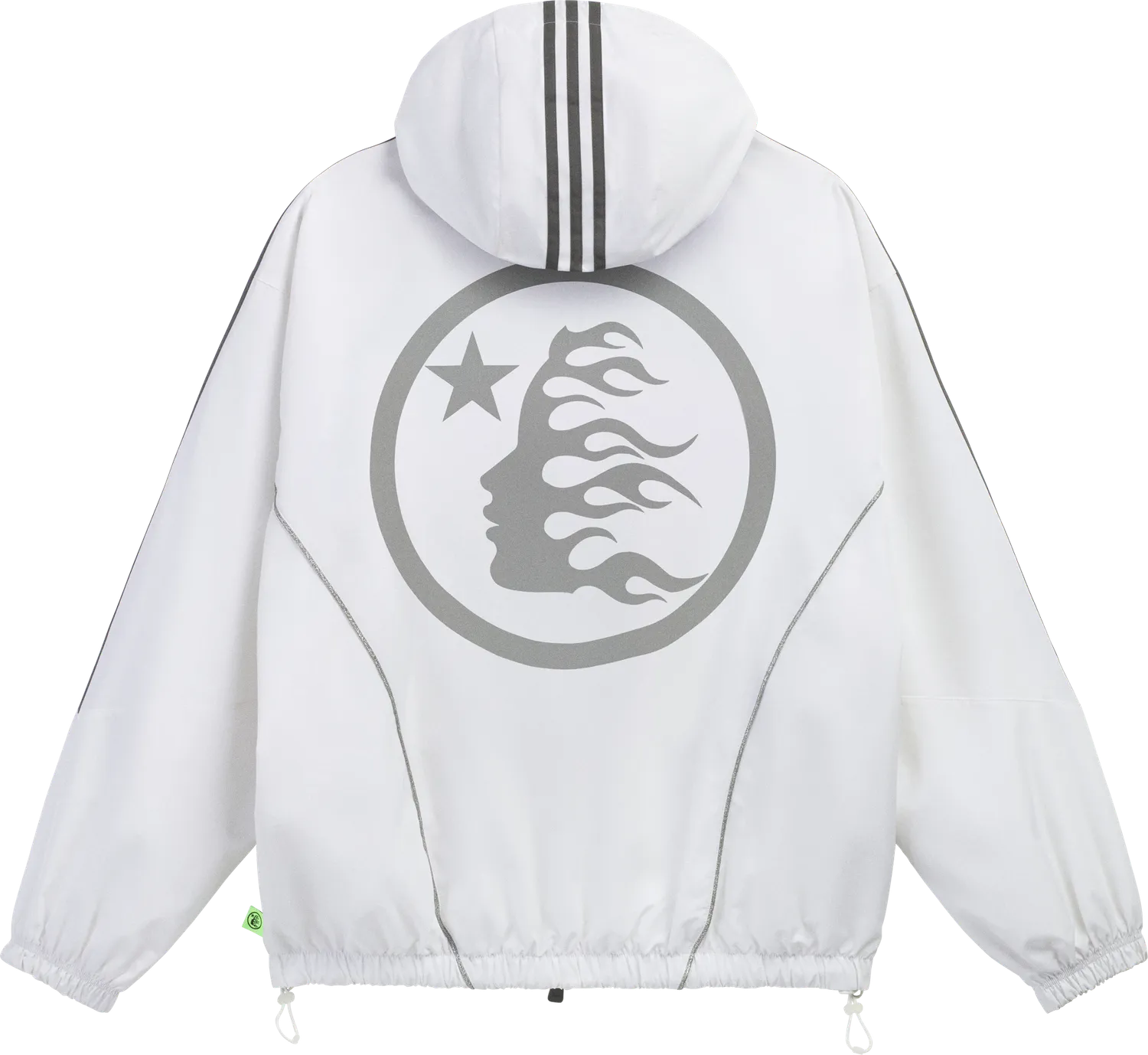 Hellstar x Adidas track jacket hvid nylon