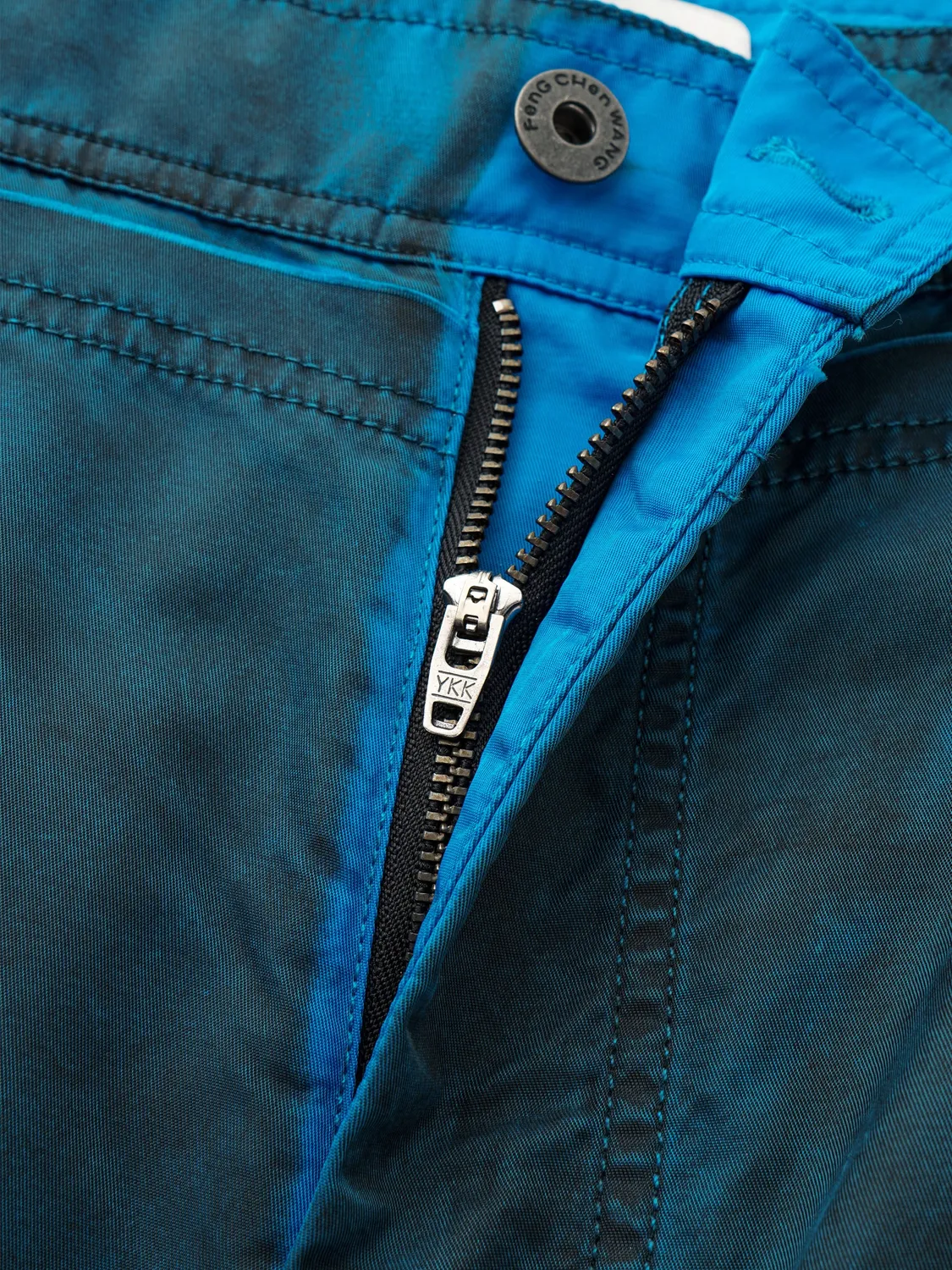 Feng Chen Wang Blue Sandwashed Utility bukser blå nylon