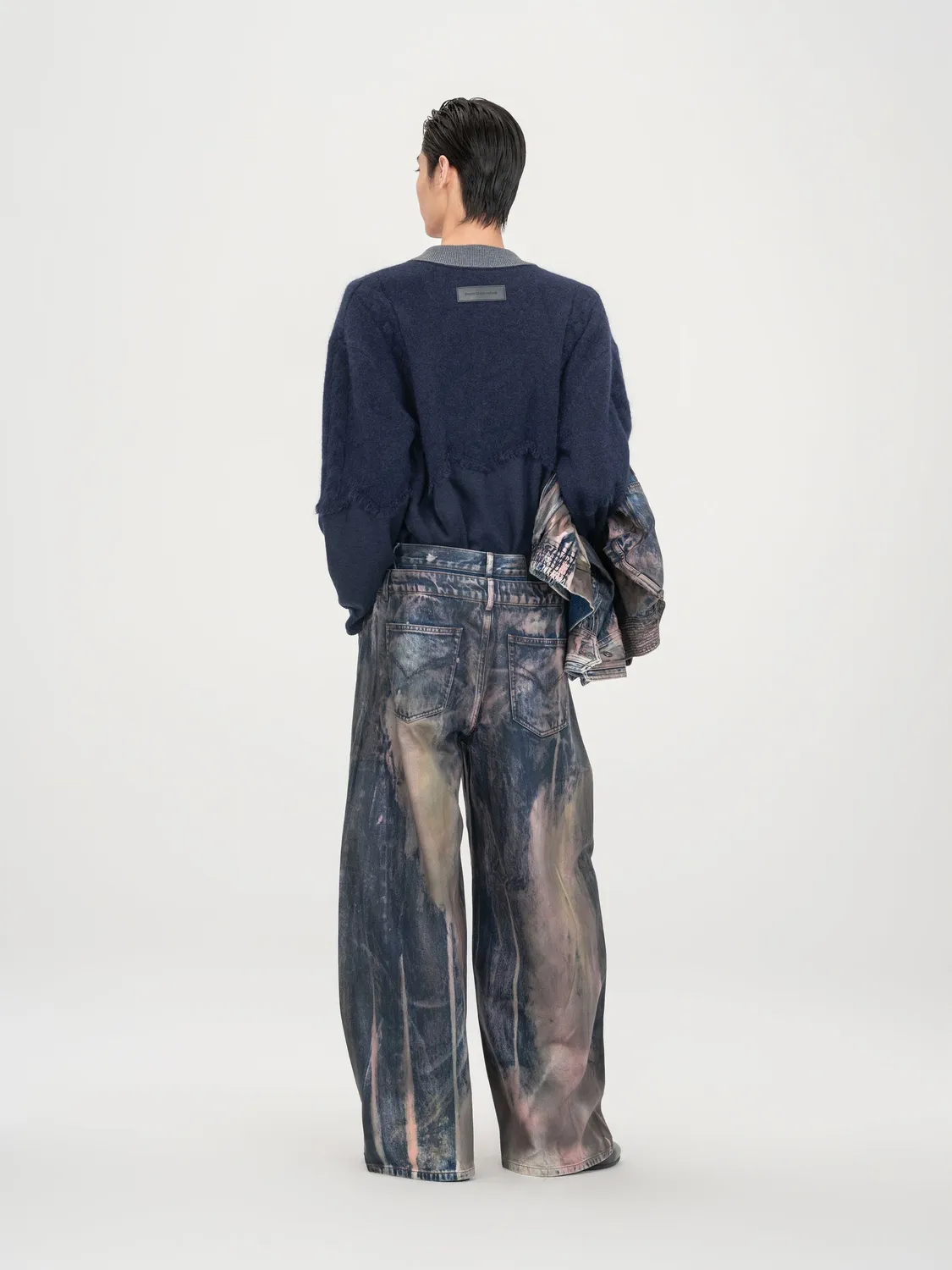 Feng Chen Wang Tie-Dye Coated jeans brun coated