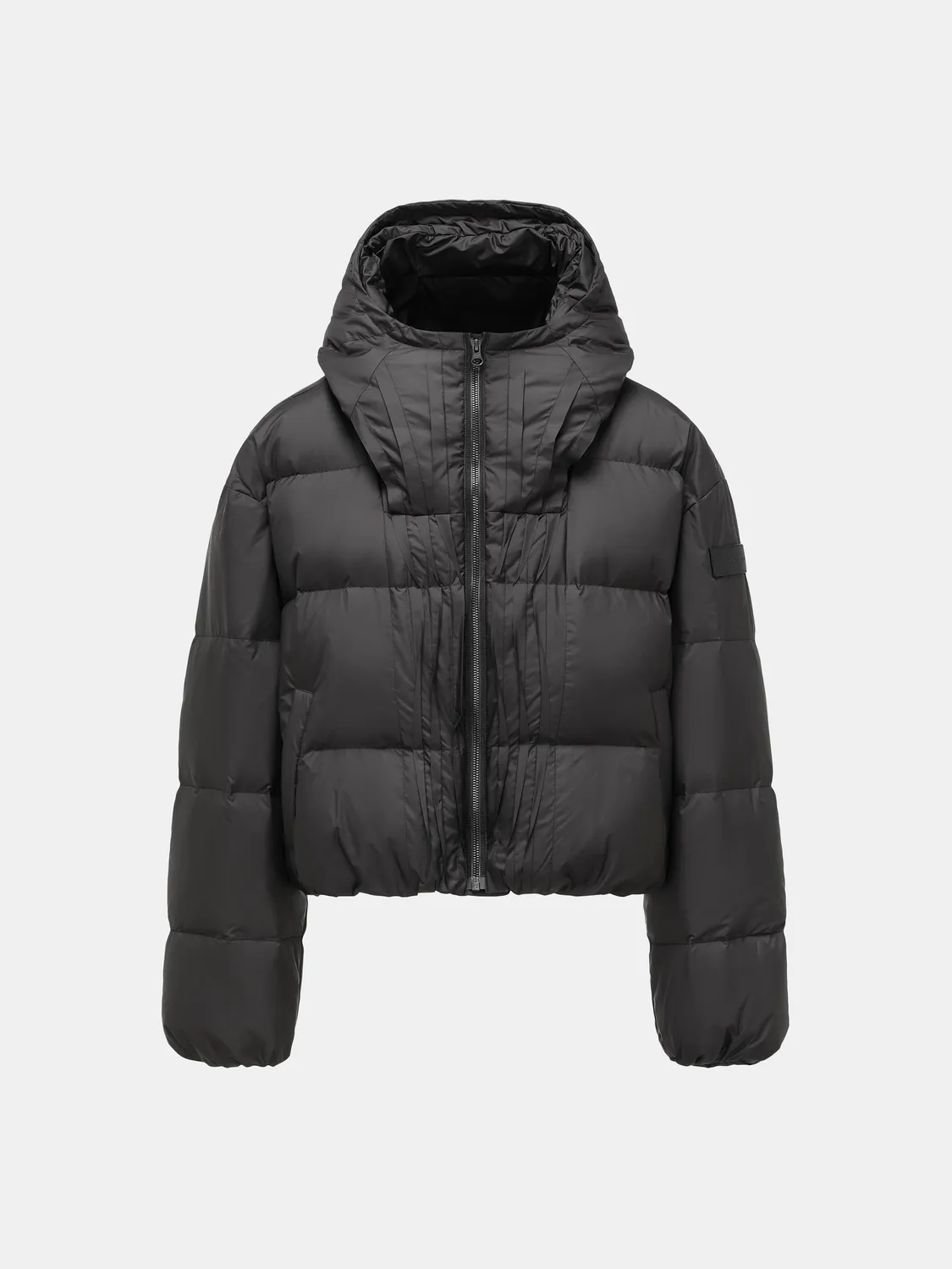 Feng Chen Wang Pleated dunjakke sort oversize