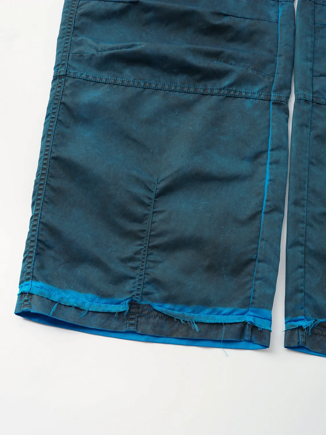 Feng Chen Wang Blue Sandwashed Utility bukser blå nylon