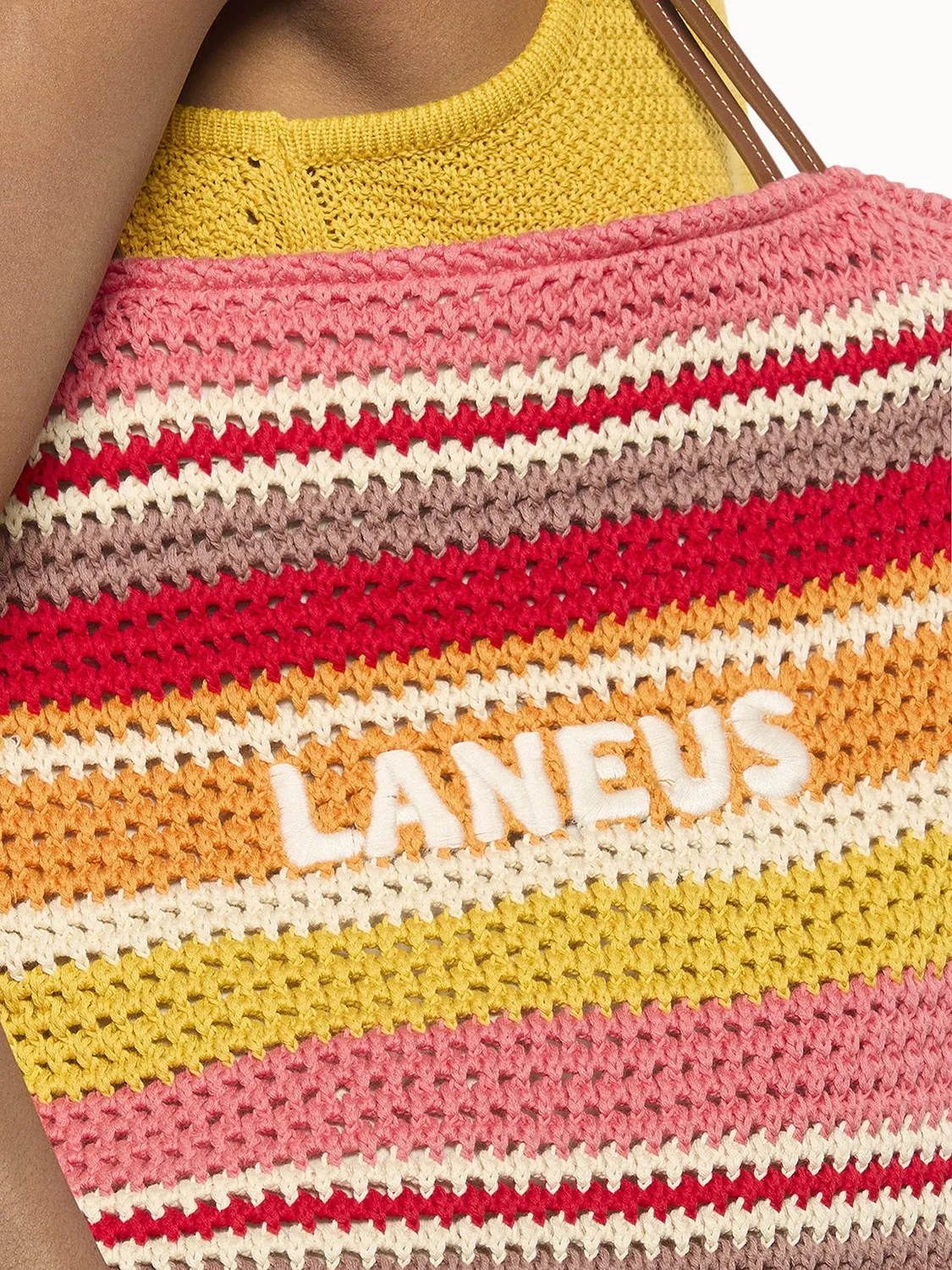 Laneus Shopping Bag shopper pink-multicolor vævet