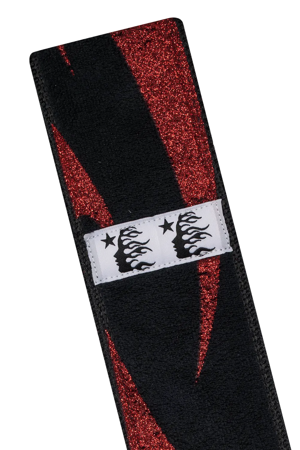 Hellstar Thorn football towel sort rød glitter