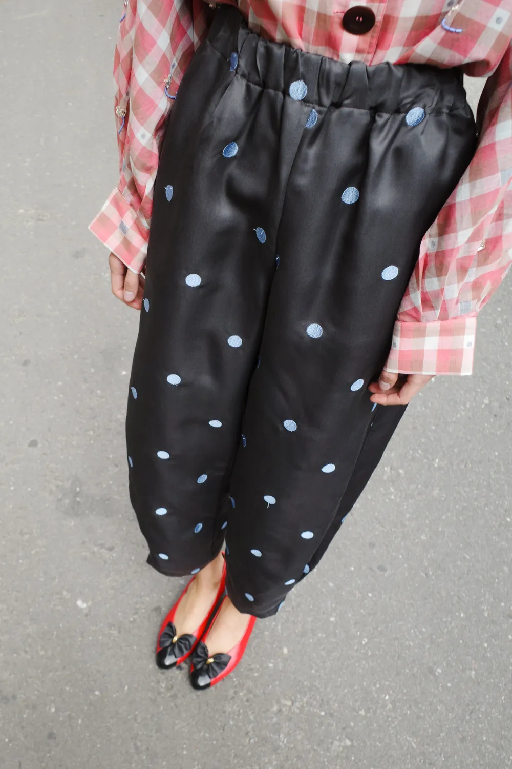 Caro Editions Coco Pants bukser silke broderi