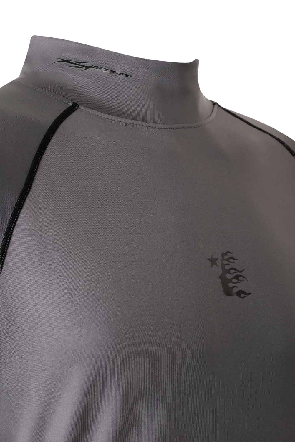 Hellstar Mockneck kompressionstrøje grå tætsiddende