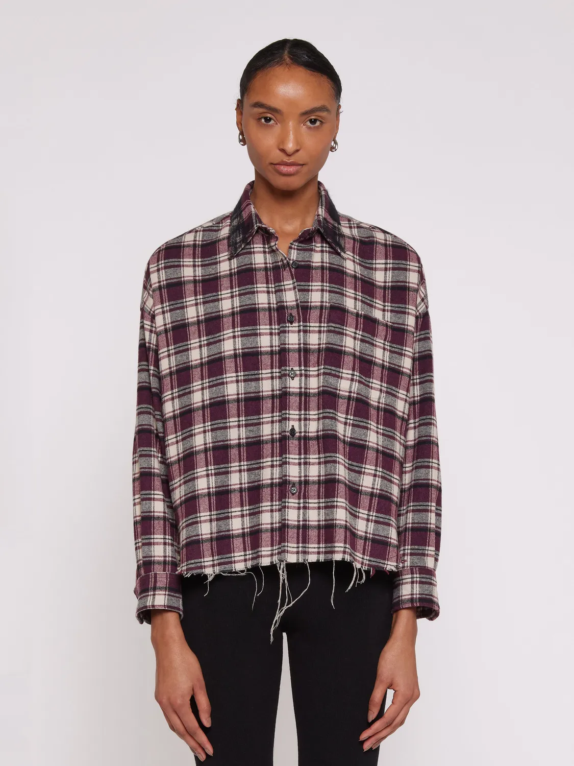 Laneus Oversize Check Flannel skjorte fico tern