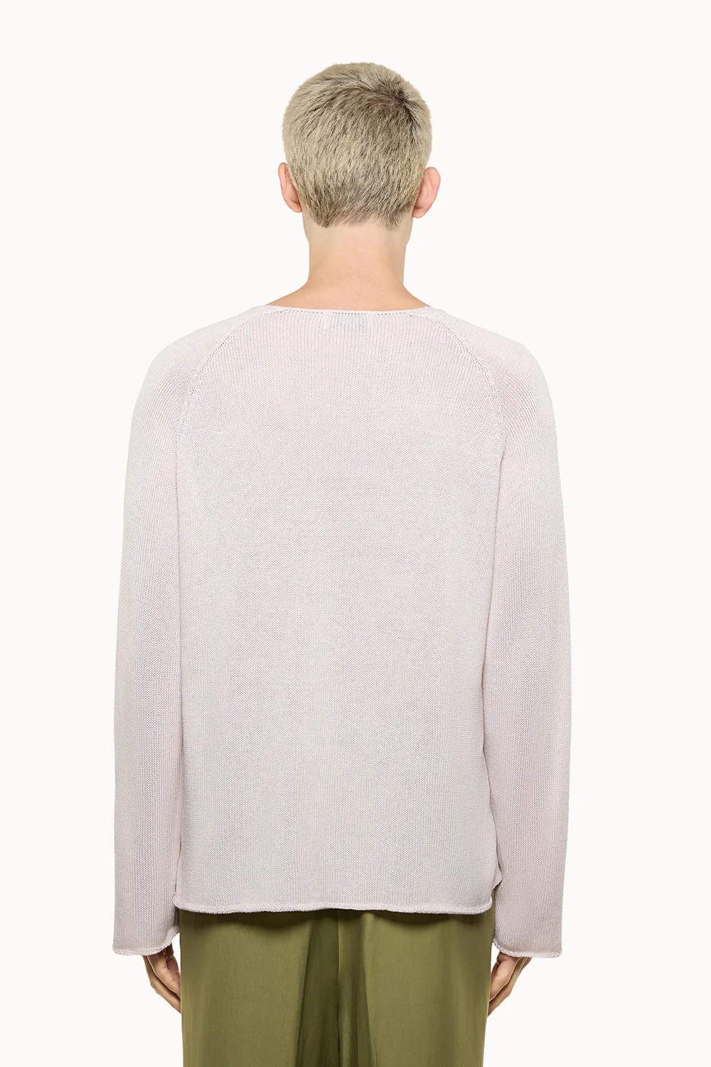 Laneus V-hals sweater BEIGE bomuld