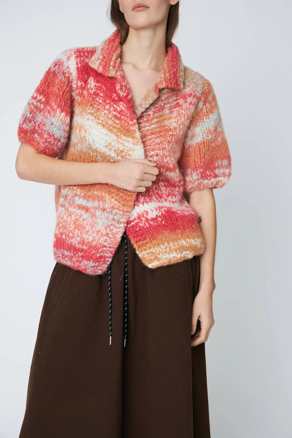DAWNXDARE MOA cardigan 337 garnet alpakastrik