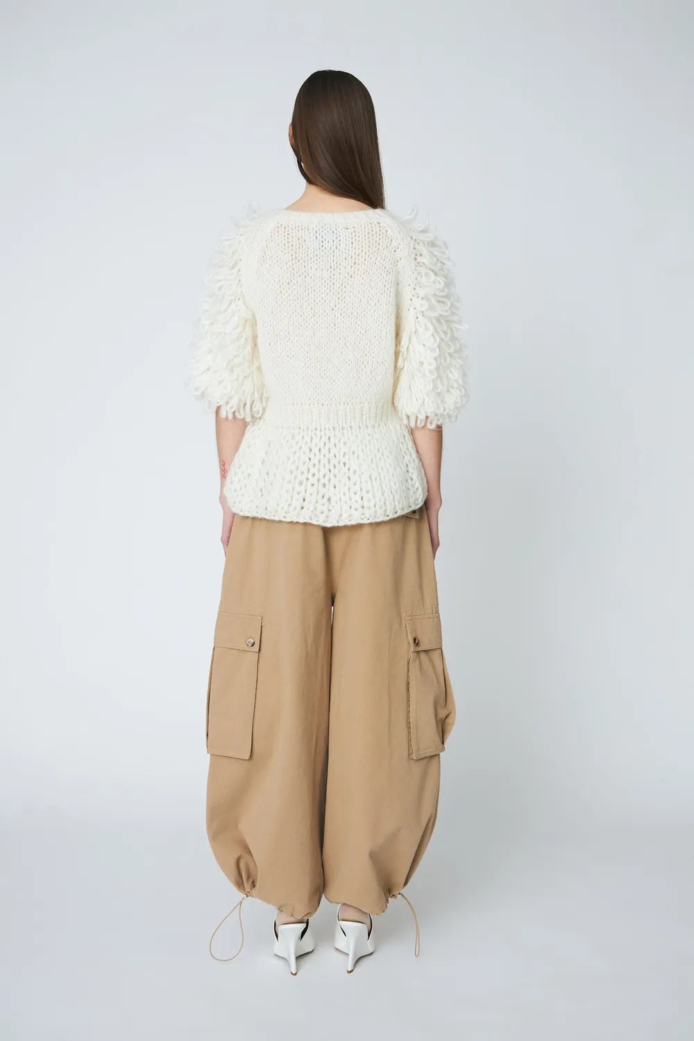 DAWNXDARE ELSIE CREW pullover 102 Chalk mohair