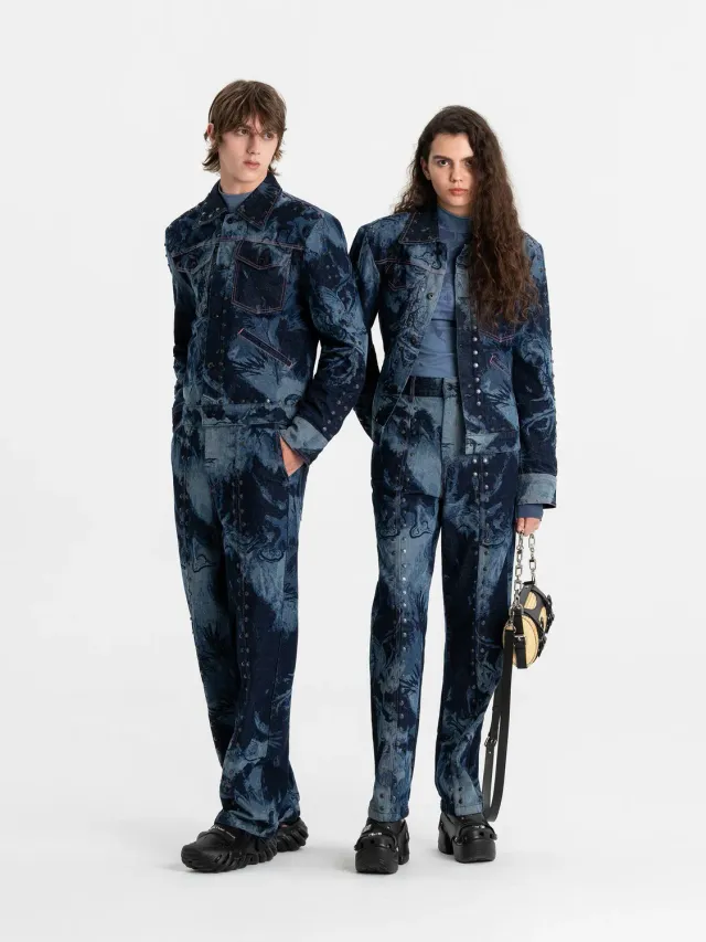 Feng Chen Wang Laser Phoenix denimjakke XS-XL slidstærk