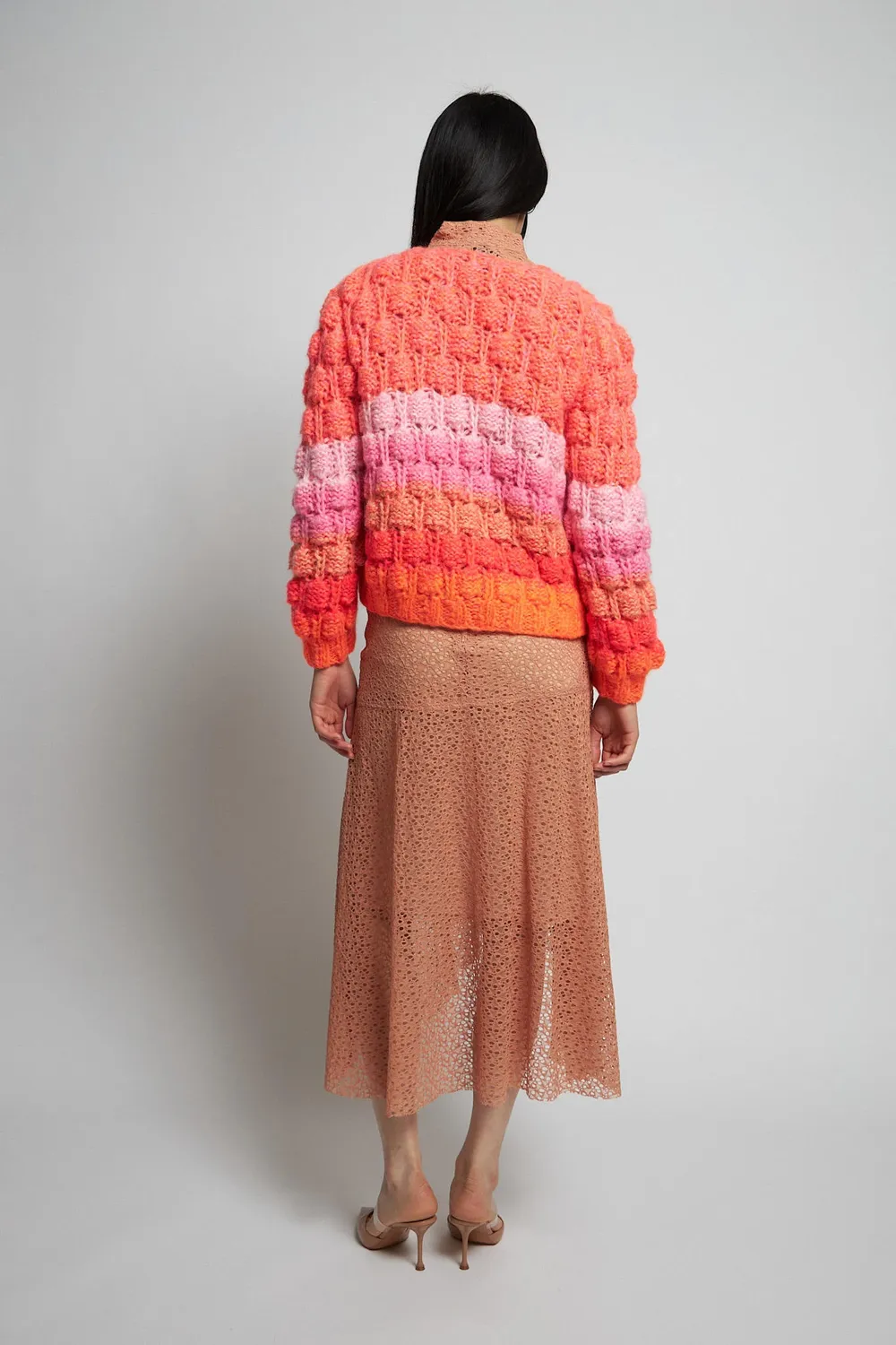 Dawnxdare Arena Rainbow 934 Chili cardigan mohair
