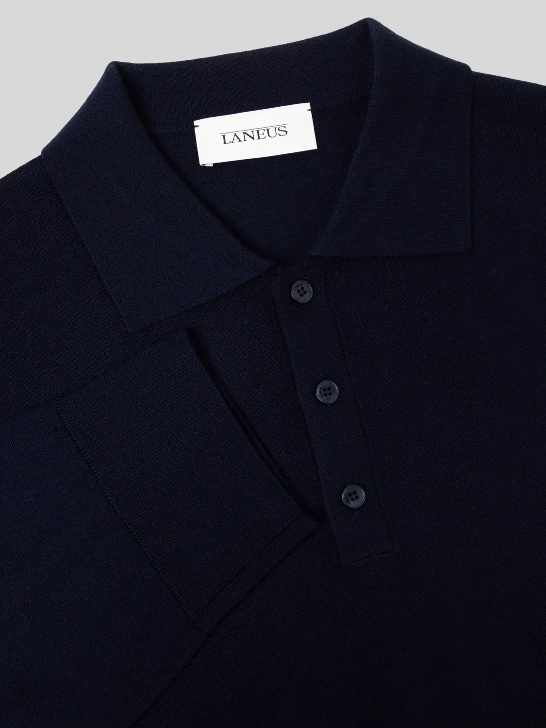 Laneus polo merinould navy – klassisk herre