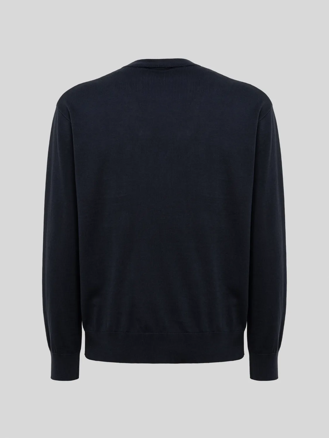 Laneus Cotton Crew Neck sweater navy bomuld