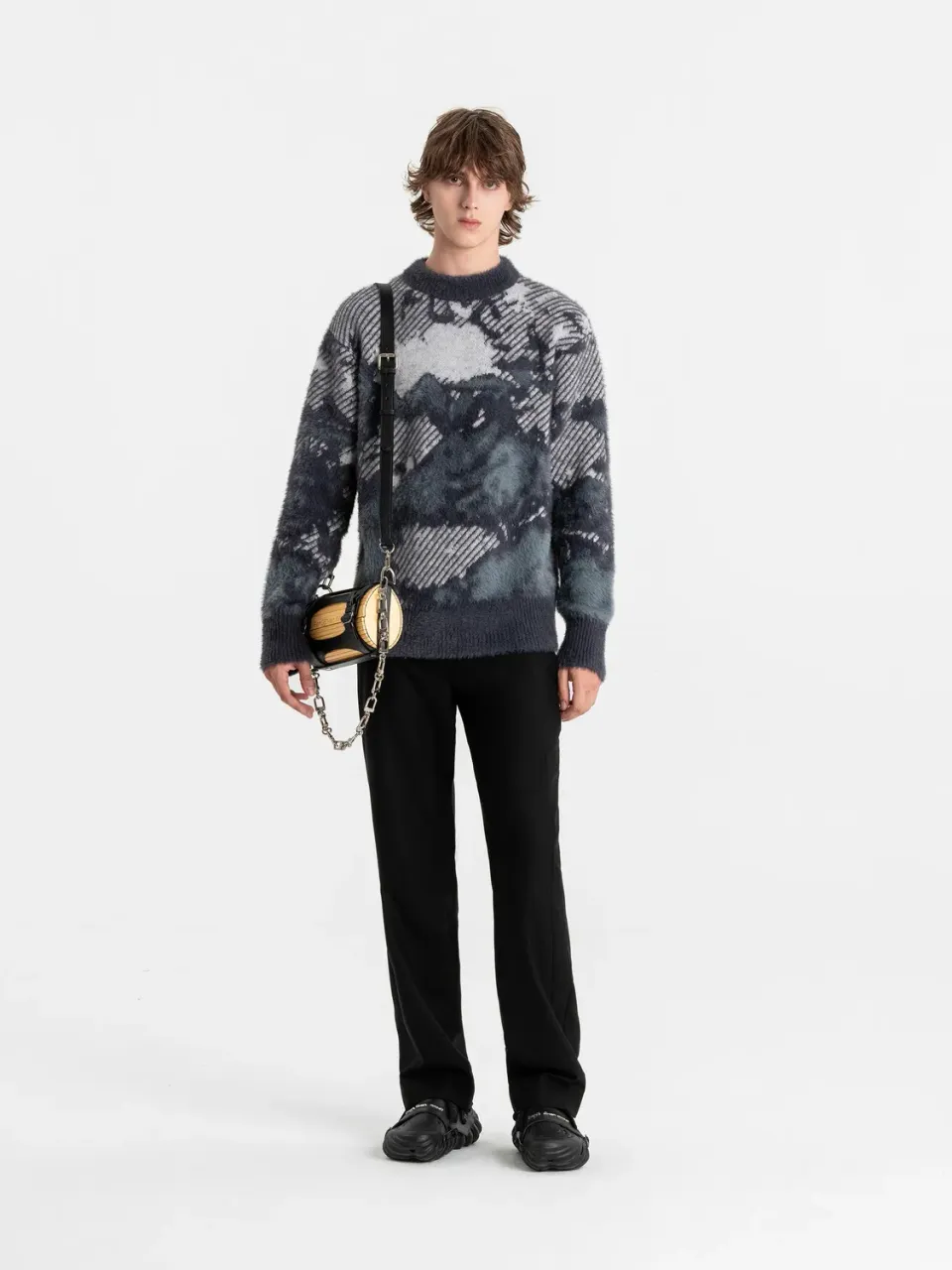Feng Chen Wang Landscape Painting Jacquard sweater uld