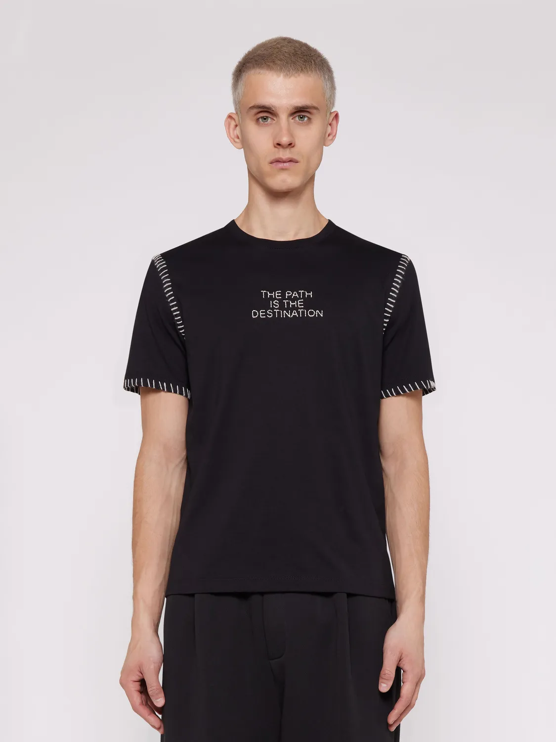 Laneus Boxy Fit T-Shirt t-shirt sort bomuld