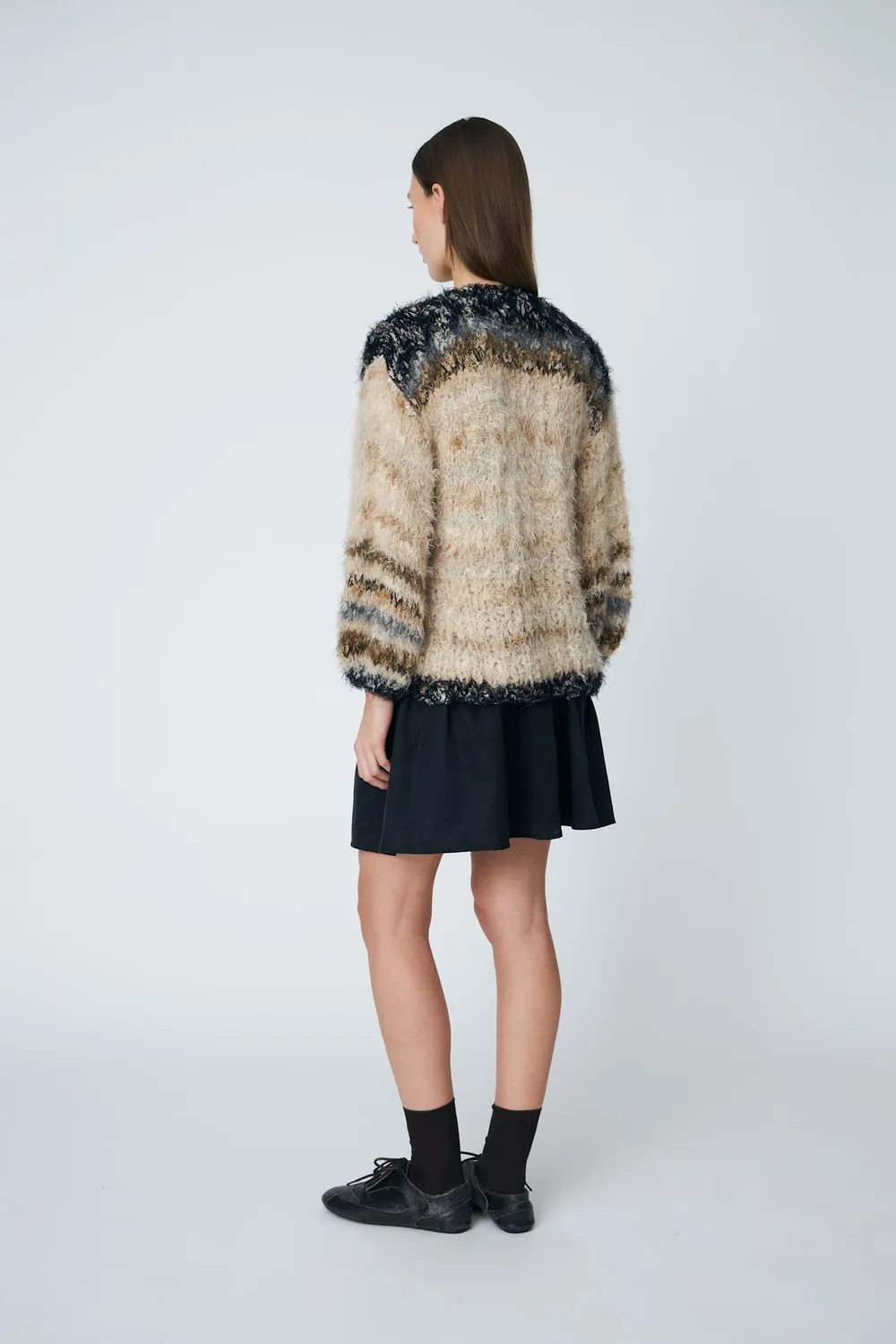 DAWNXDARE Eden cardigan strikcardigan shitake cropped