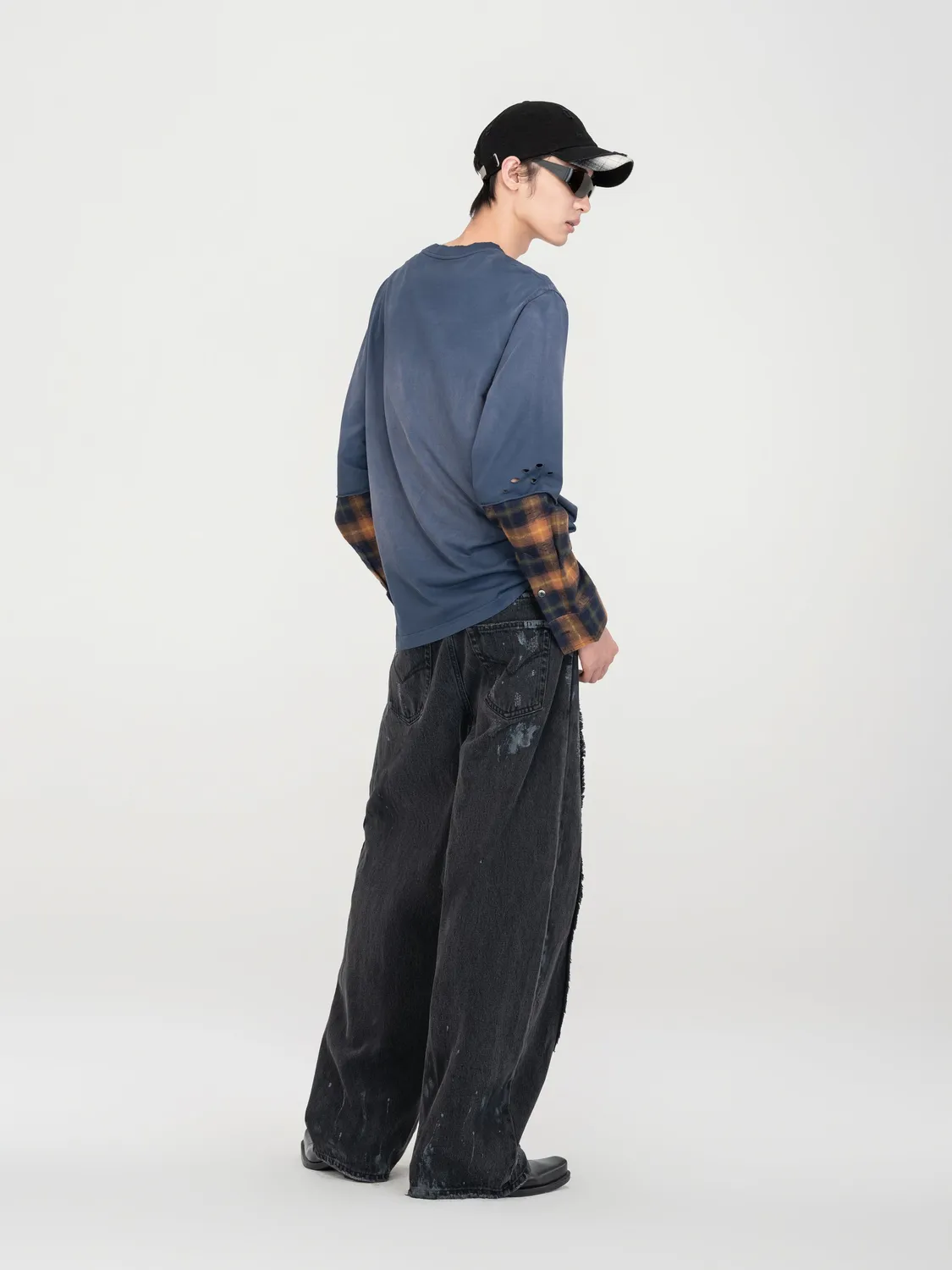 Feng Chen Wang Gradient Washed t-shirt navy XS-XL